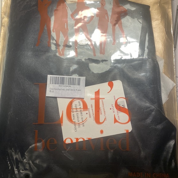 Ginasy Faux Leather Leggings with Tummy Control - Picture 8 of 9